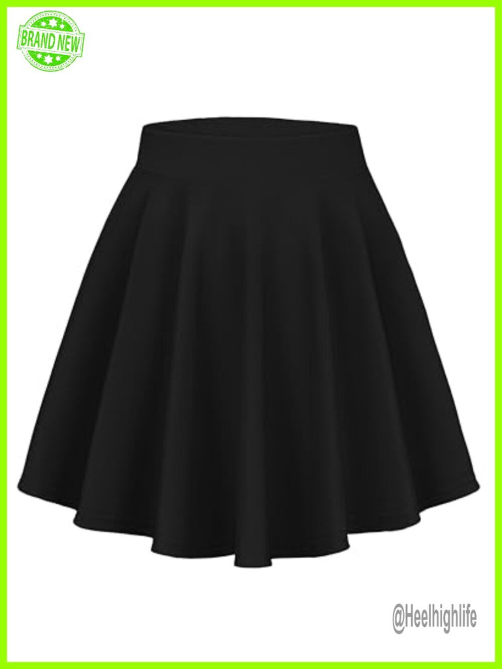 Pleated Mini Skirt High Waisted A-Line Flowy Casual Summer Women's